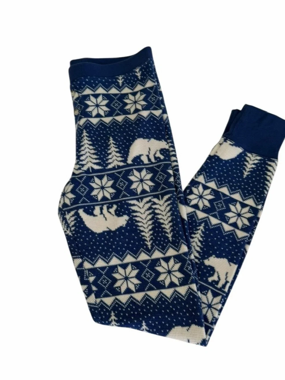 Old Navy Fair Isle Polar Bear Thermal Leggings Size Small